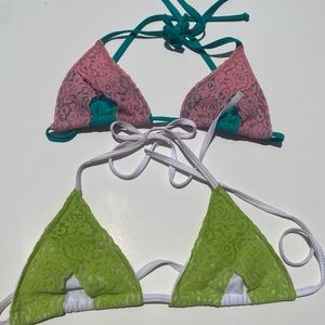 Two lace bikini tops🤩
